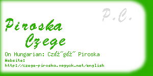 piroska czege business card